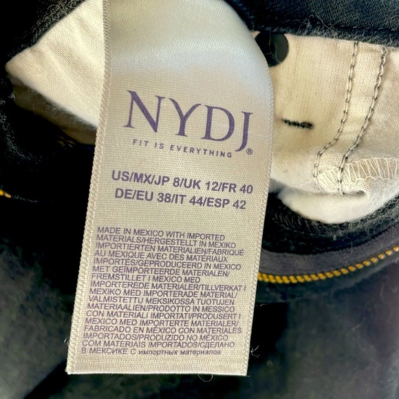 NYDJ BLACK Barbara Bootcut Jeans Size 8 EUC - Picture 5 of 11
